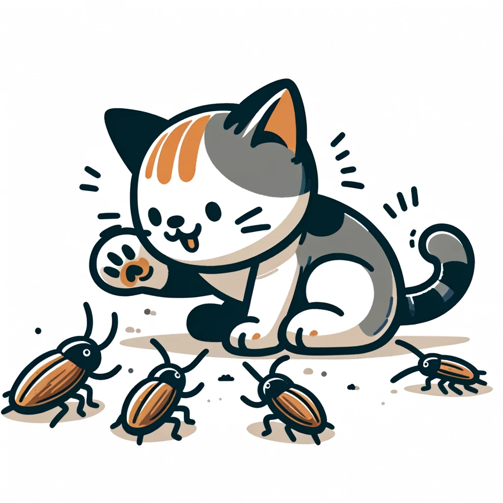 do cats eat cockroaches