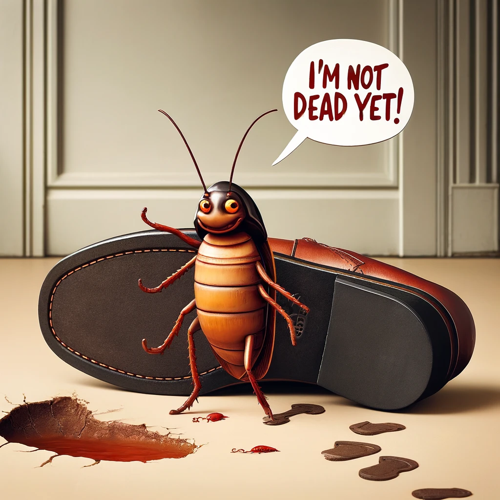 cockroach I'm not dead yet joke