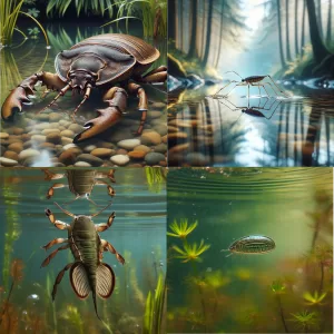 water bugs-giant water bug-water strider-backswimmers-water boatman