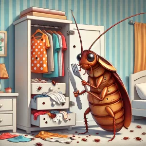 do cockroaches eat clothes